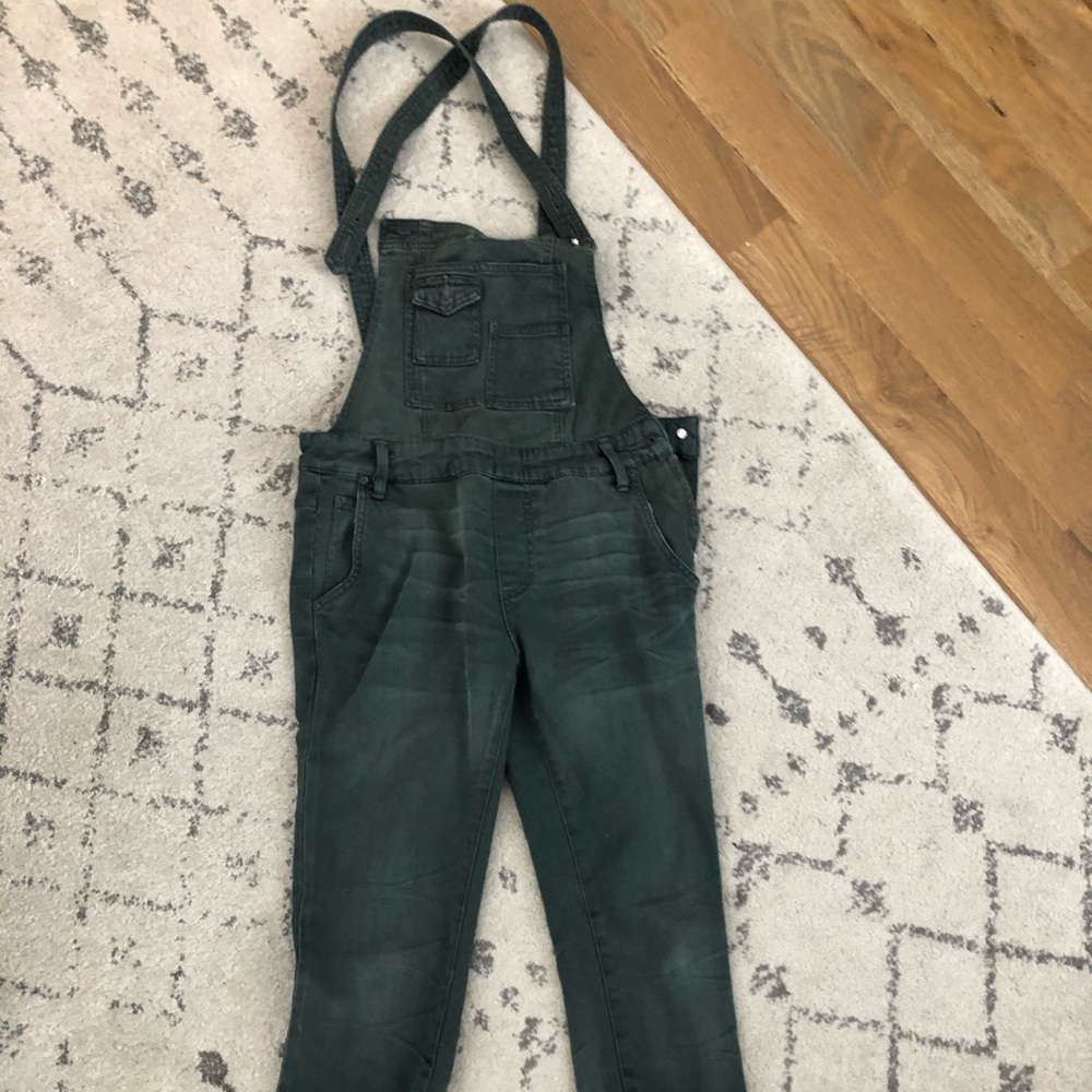 Free people green overalls